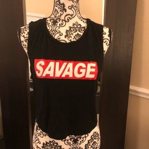 “Savage” crop top